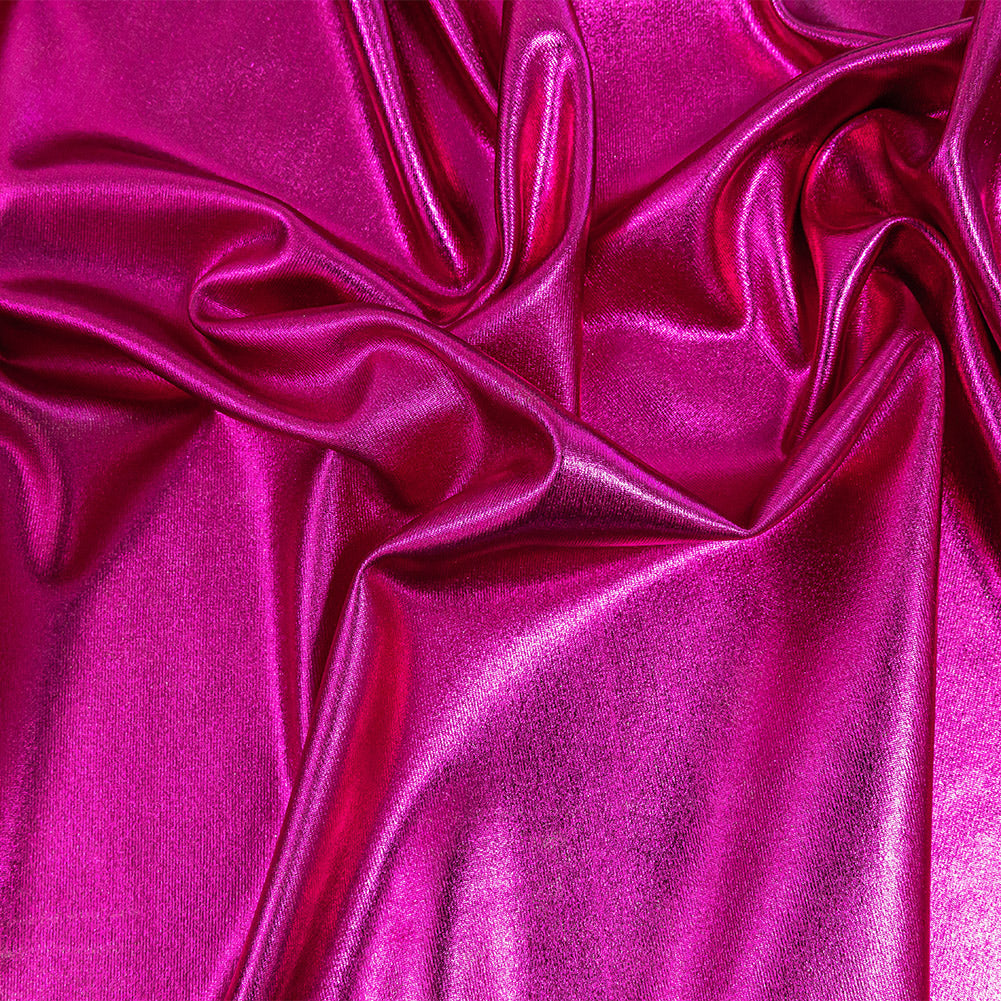 Curitiba Fuchsia All-Over Foil Faux Leather Spandex - Joann Fabrics