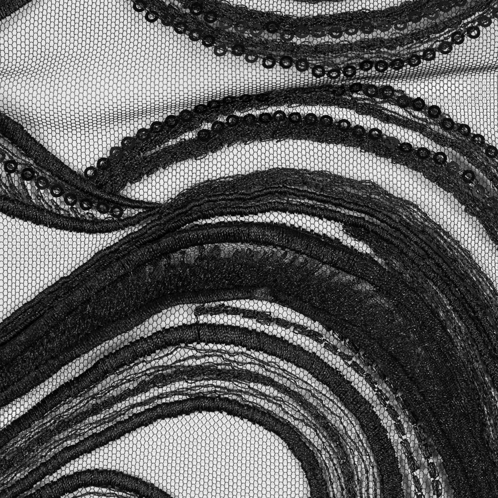 Black Floral Embroidered Lace Panel - Joann Fabrics