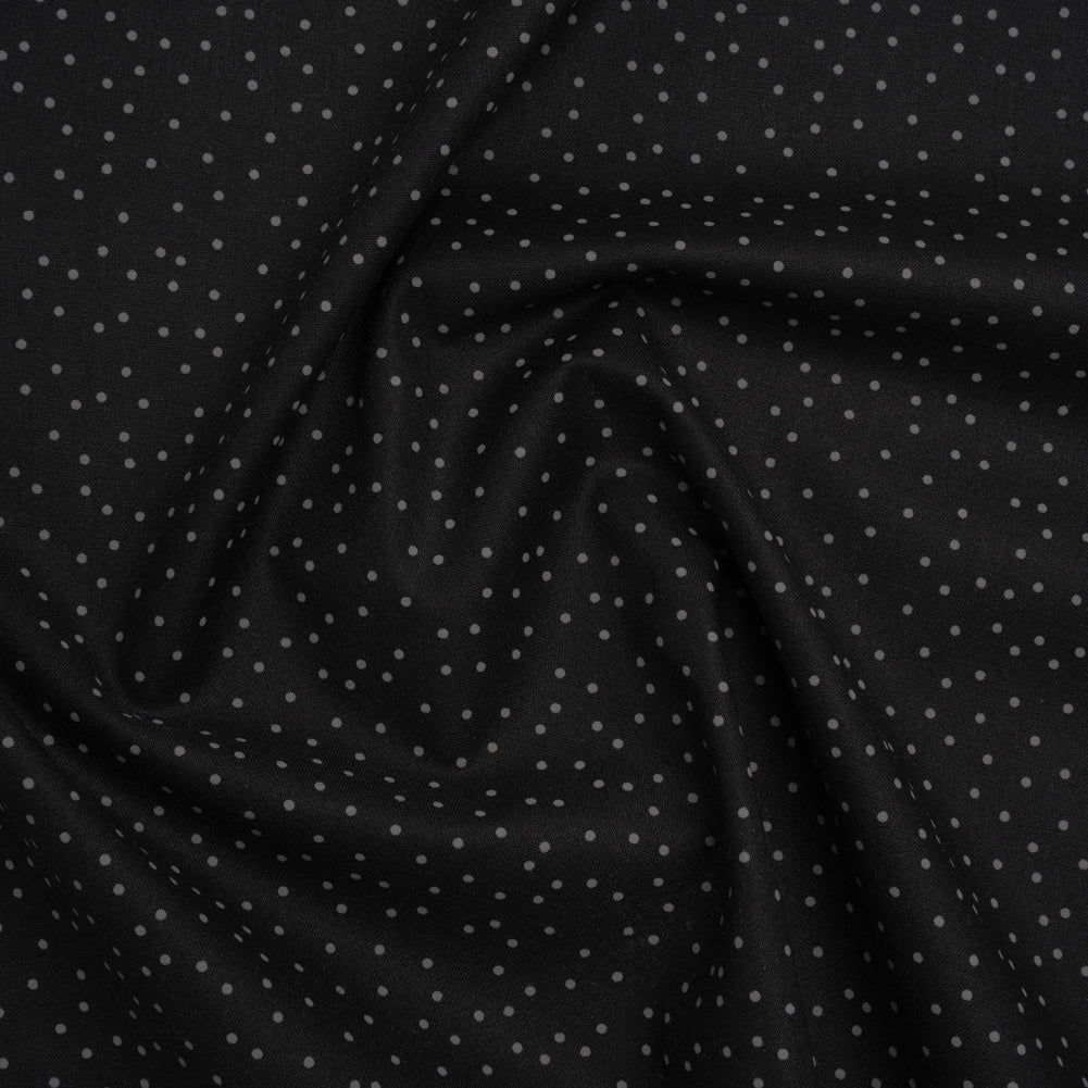 Printed Quilting Cotton by Ghazal Razavi for FIGO Studio - Black and Gray Dotty - Dusk Collection - Joann Fabrics