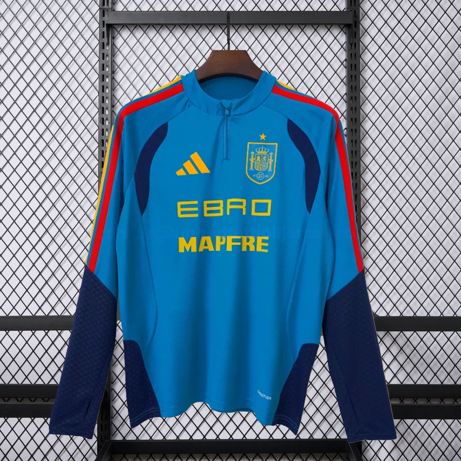 Spain 2026 Blue Long Sleeves Training Jersey - Fans Version - UnitedFutballJersey