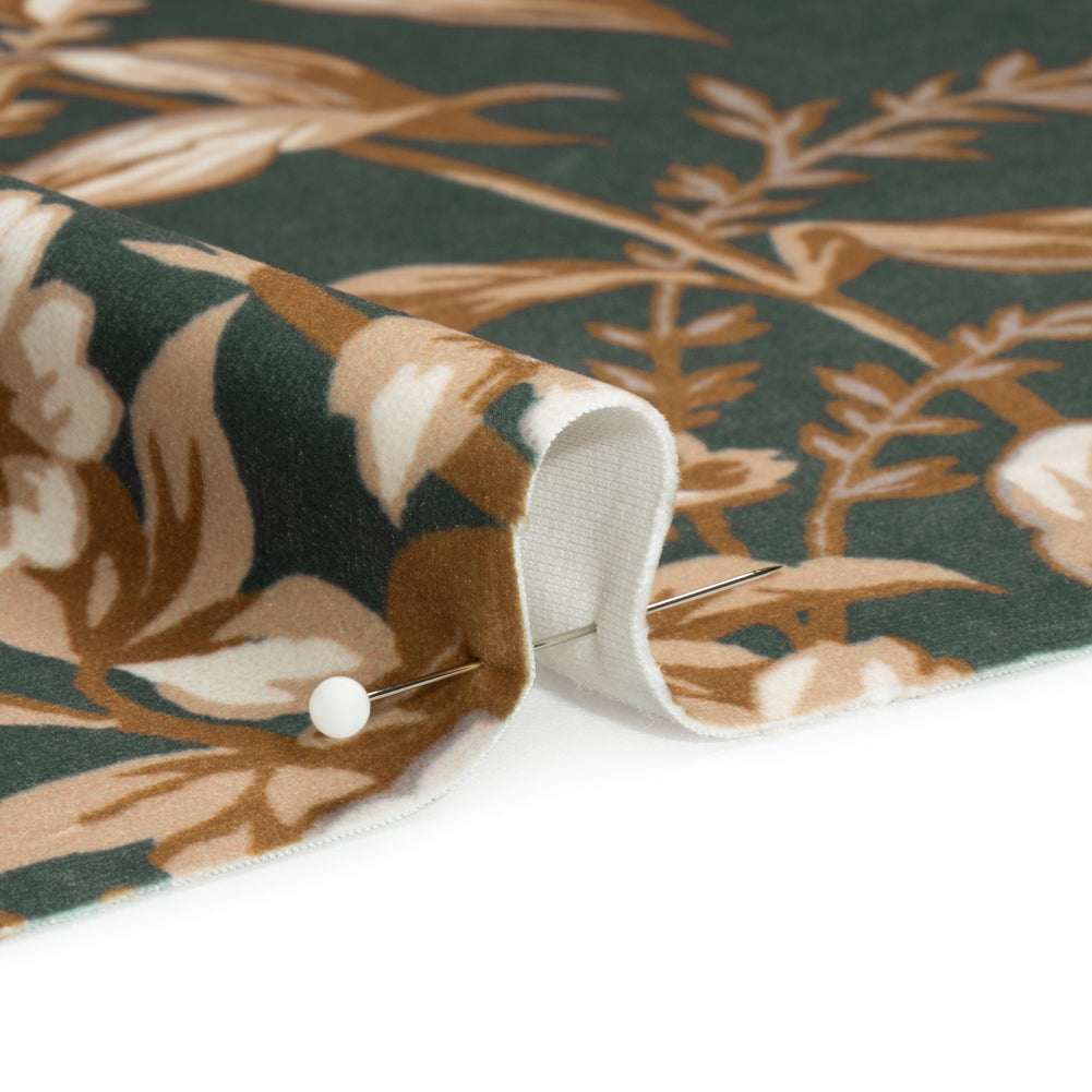 Polyester Microvelvet Print - Fern Floral - British Imported - Joann Fabrics
