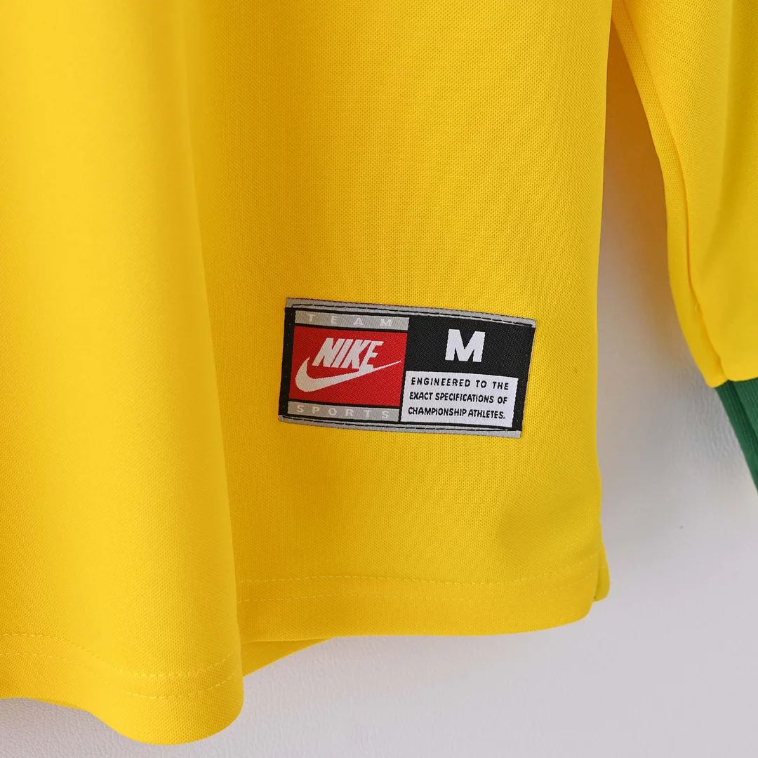1998 Retro Brazil Home Jersey Long Sleeve