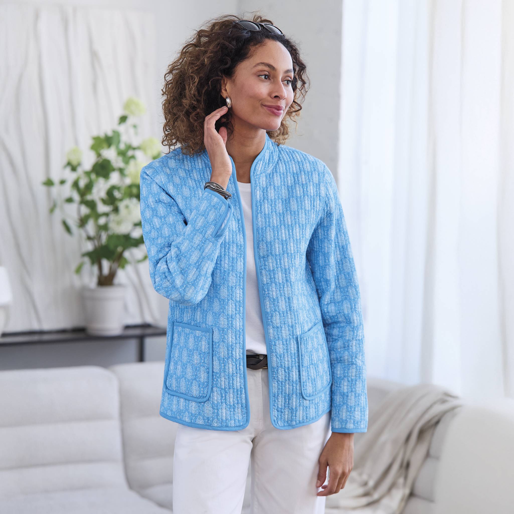 Floral Reversible Quilted Jacket - Northstyle Catalog