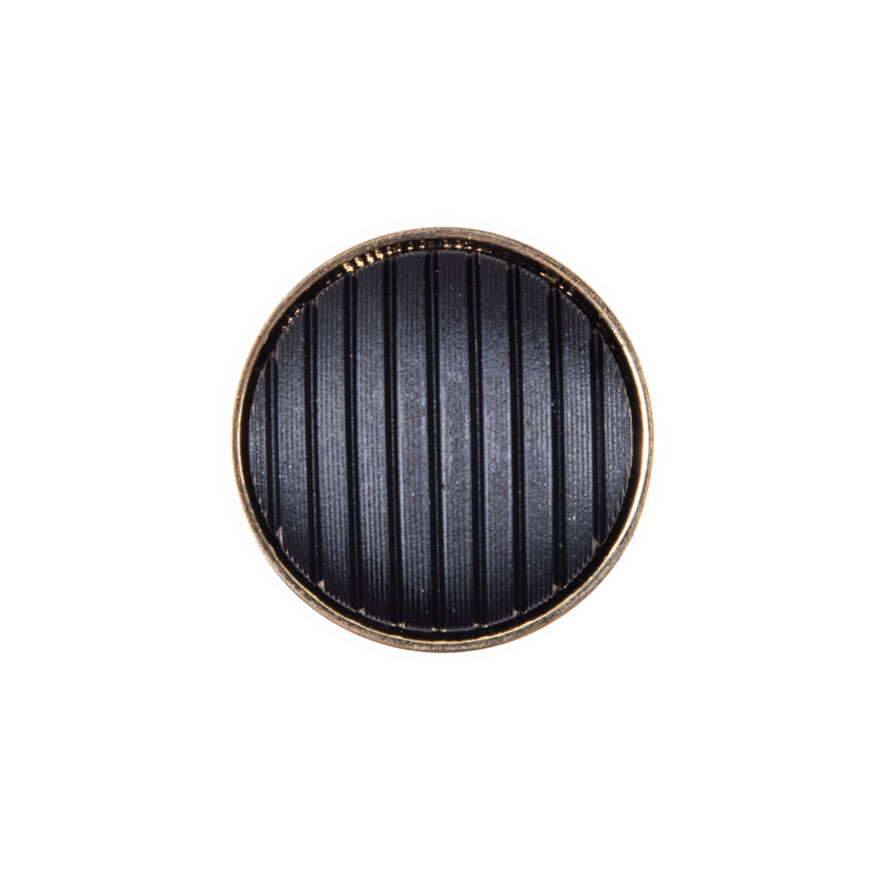 Italian Black and Gold Zamac Button - 32L/20mm - Joann Fabrics