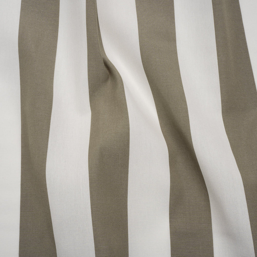 Outdoor Canvas - Stone and White Awning Stripes - Joann Fabrics
