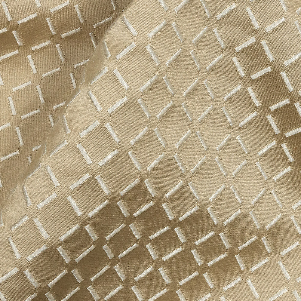 Satin-Faced Jacquard - Gold Broken Diamonds - British Imported - Joann Fabrics
