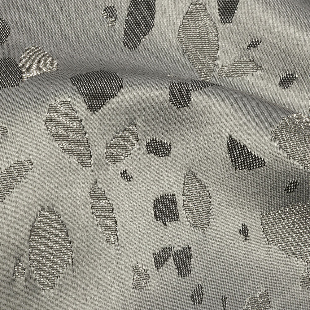 Metallic Satin-Faced Drapery Jacquard - Platinum Pebbles - British Imported - Joann Fabrics