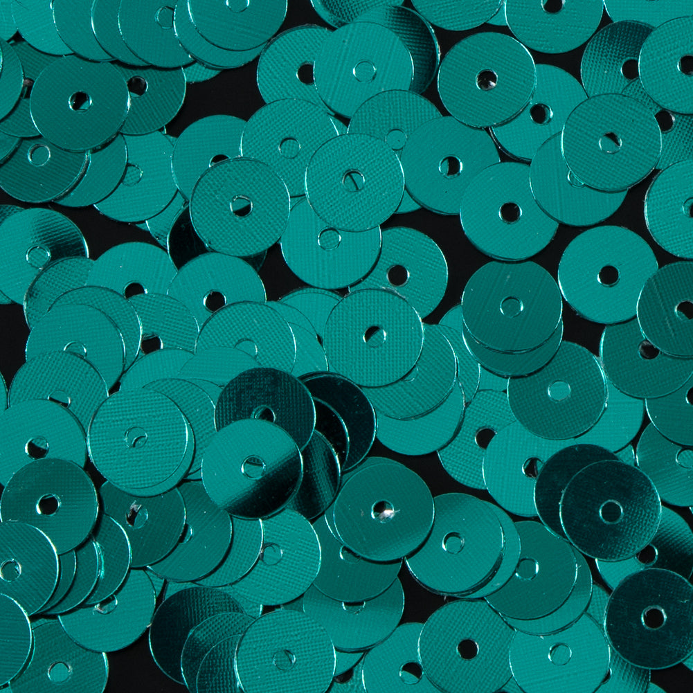 Bag of Teal Color Loose Sequins with Silver Back - 6mm - Joann Fabrics