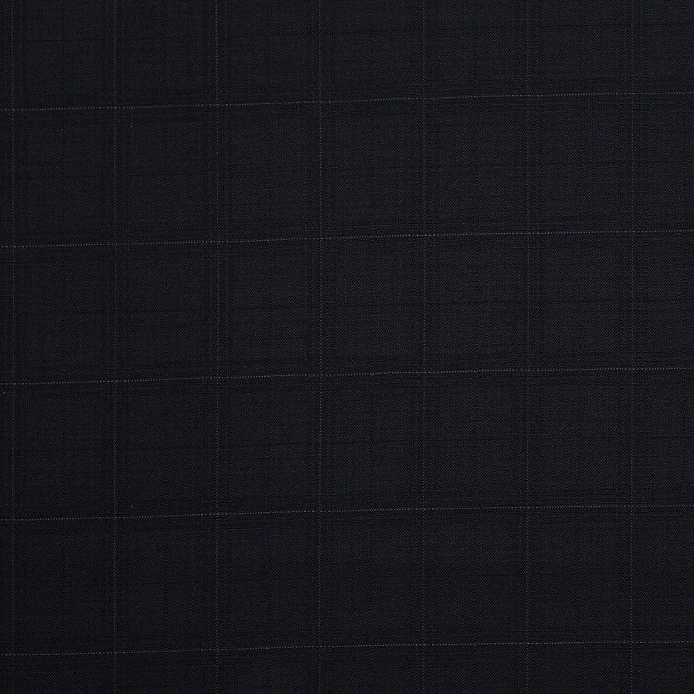 Black Windowpane Wool Suiting - Joann Fabrics