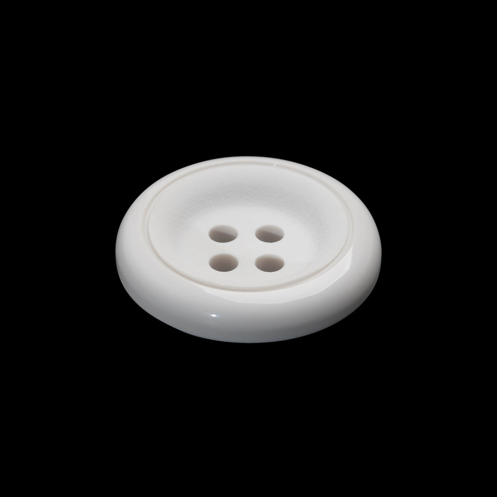 Plastic 4-Hole Button - 36L/23mm - White Tire Rim with Engraved Ring - Joann Fabrics