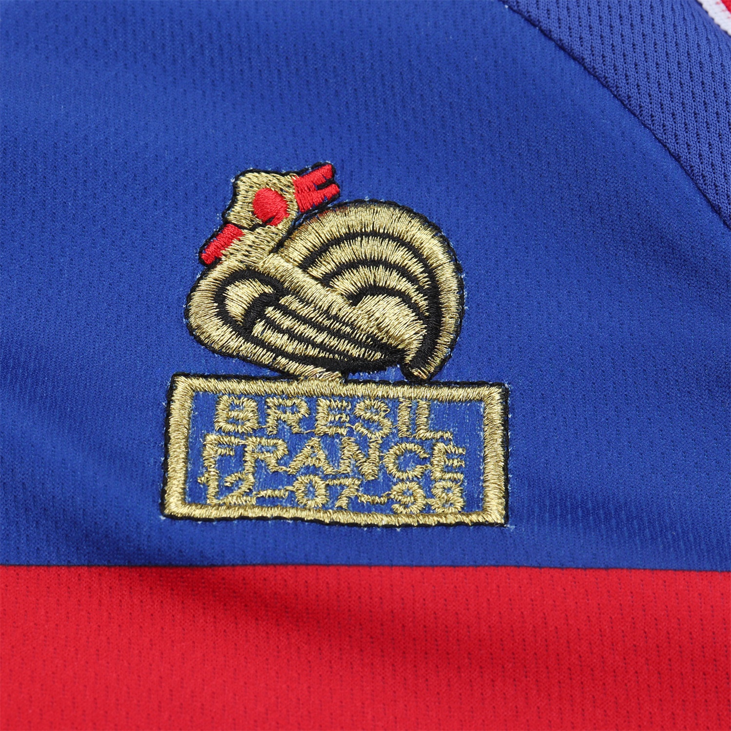 Retro France 1998 Home Long Sleeves Kids Kit - UnitedFutballJersey