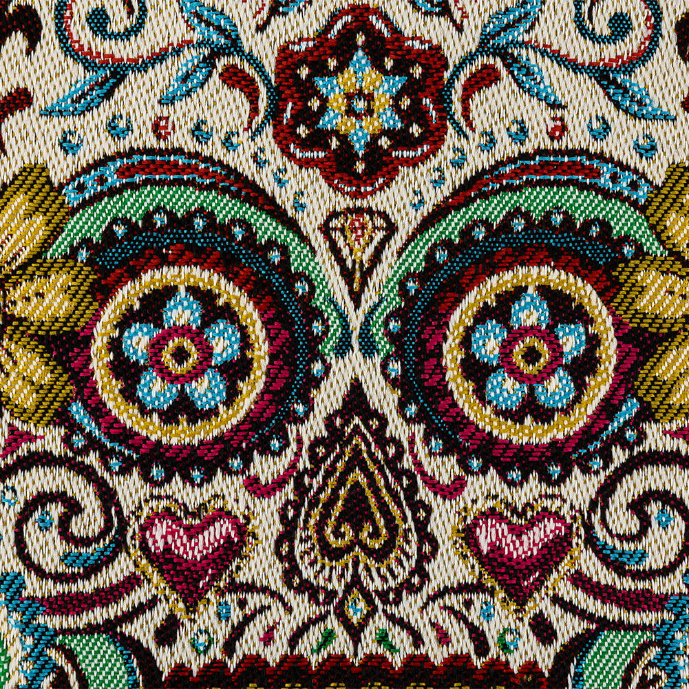 French Pale Yellow Sugar Mandalas Oversized Square Patch - 18.875