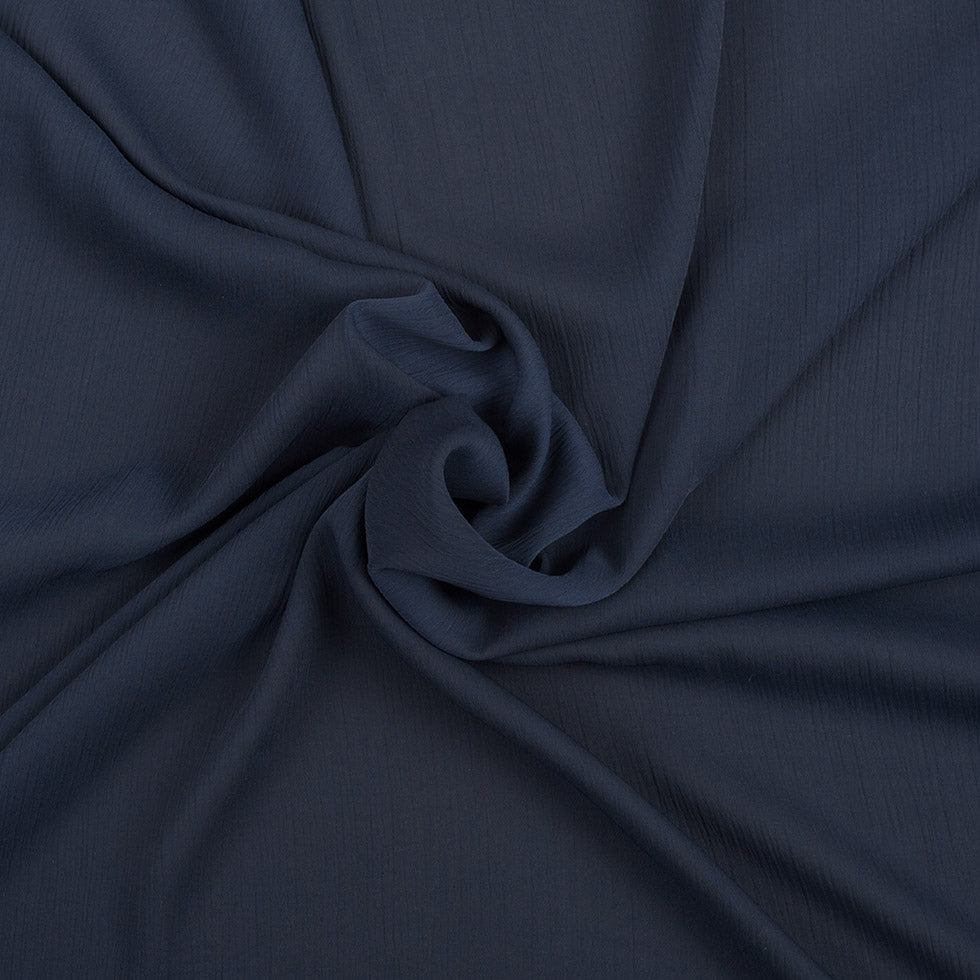 Perfect Navy Stretch Crinkled Polyester Chiffon - Joann Fabrics