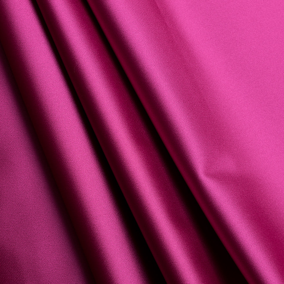 Stretch Satin Made in Italy - Raspberry with Black Backing - Premium Collection - Joann Fabrics
