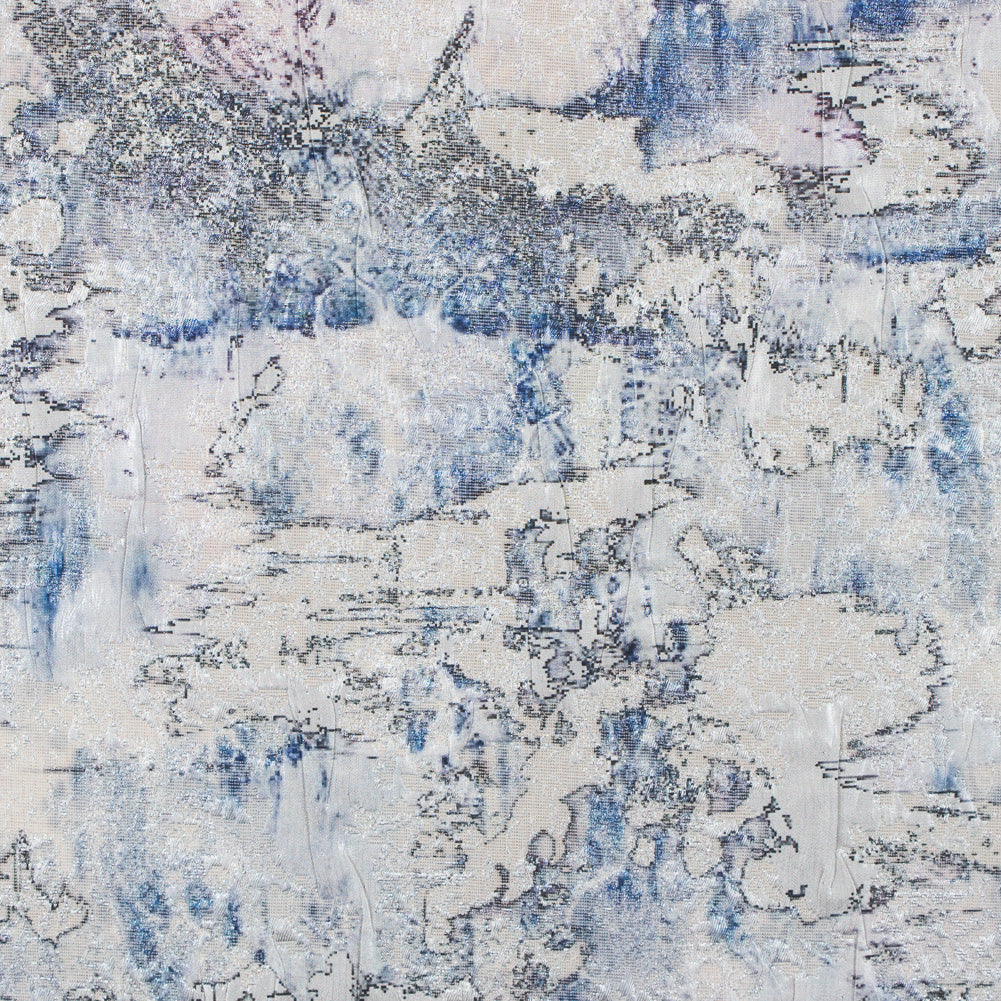 Digitally Printed Strong Blue Abstract Jacquard - Joann Fabrics