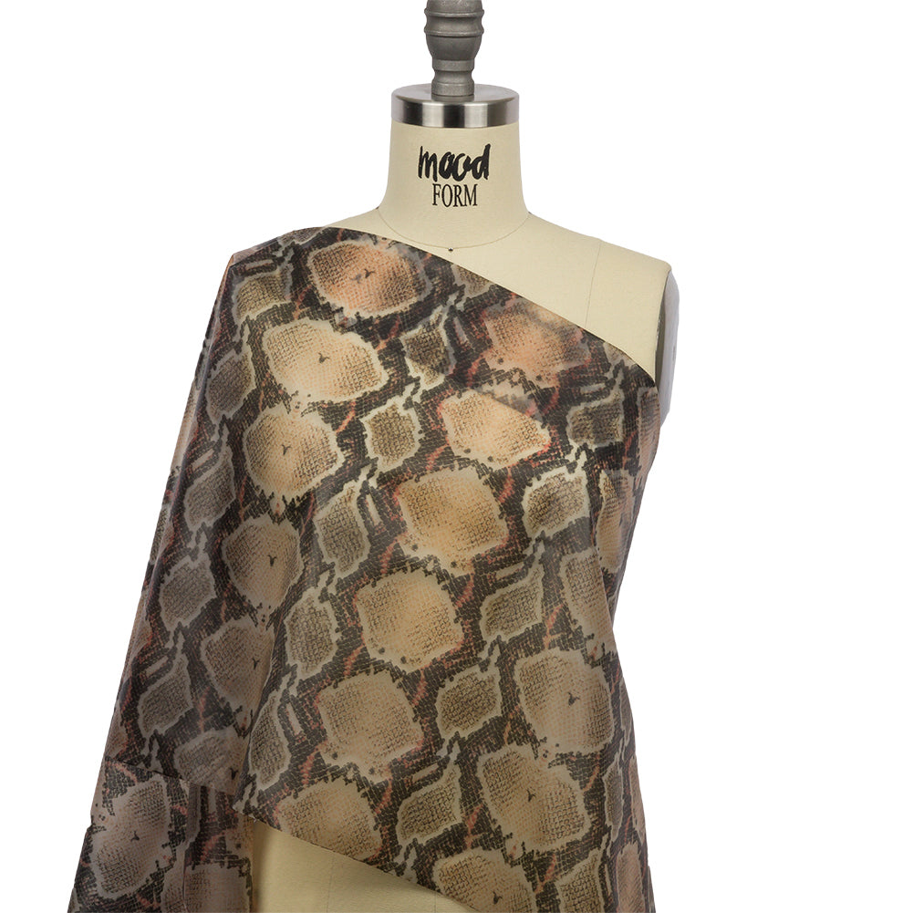 Brown, Black and Red Snakeskin Lightweight Translucent Vinyl - Joann Fabrics