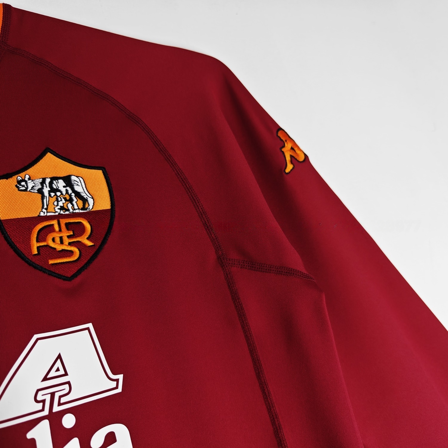 Retro AS Roma 2001-02 Home Long Sleeves Jersey - UnitedFutballJersey