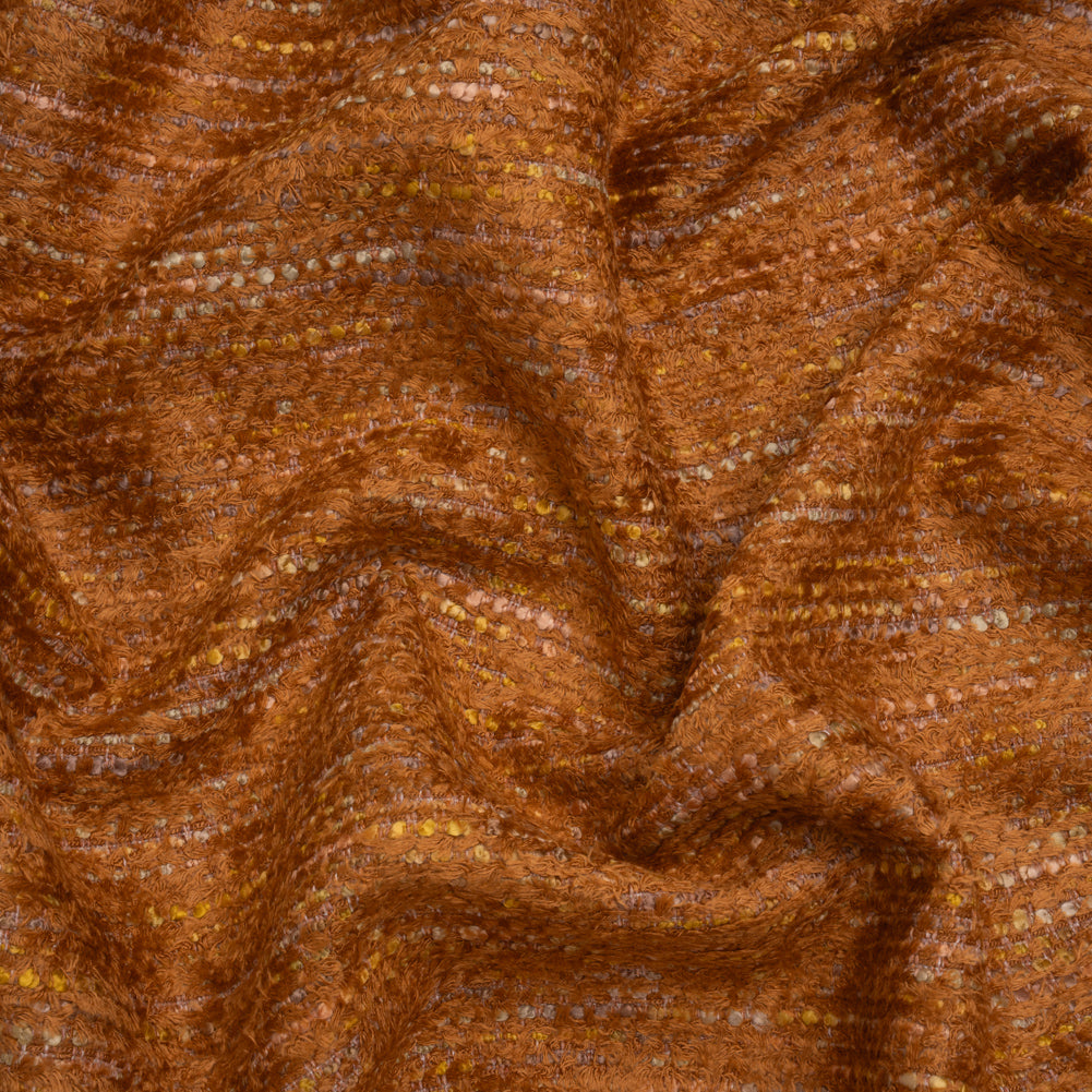 Recycled Olefin and Acrylic Upholstery Boucle and Chenille Tweed - Clay Stripes - Virginia Collection - Joann Fabrics