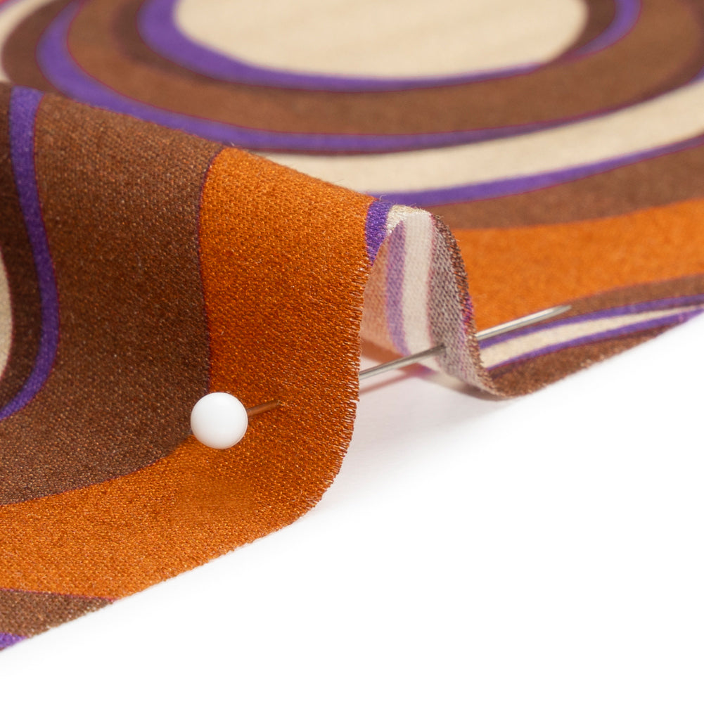 Mood Exclusive Brown Stop the Beat Rayon Challis - Joann Fabrics