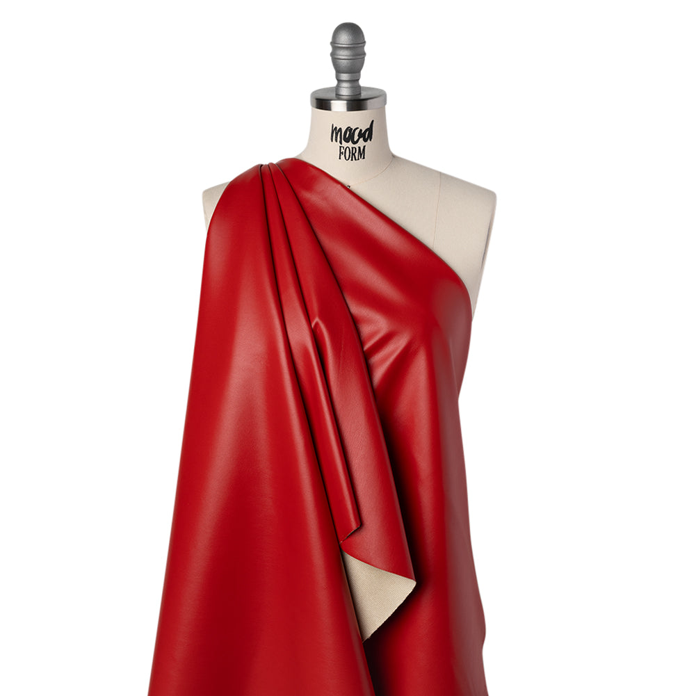 Stretch Faux Leather with Suede-Like Brushed Backing - Red - Jodi Collection - Joann Fabrics