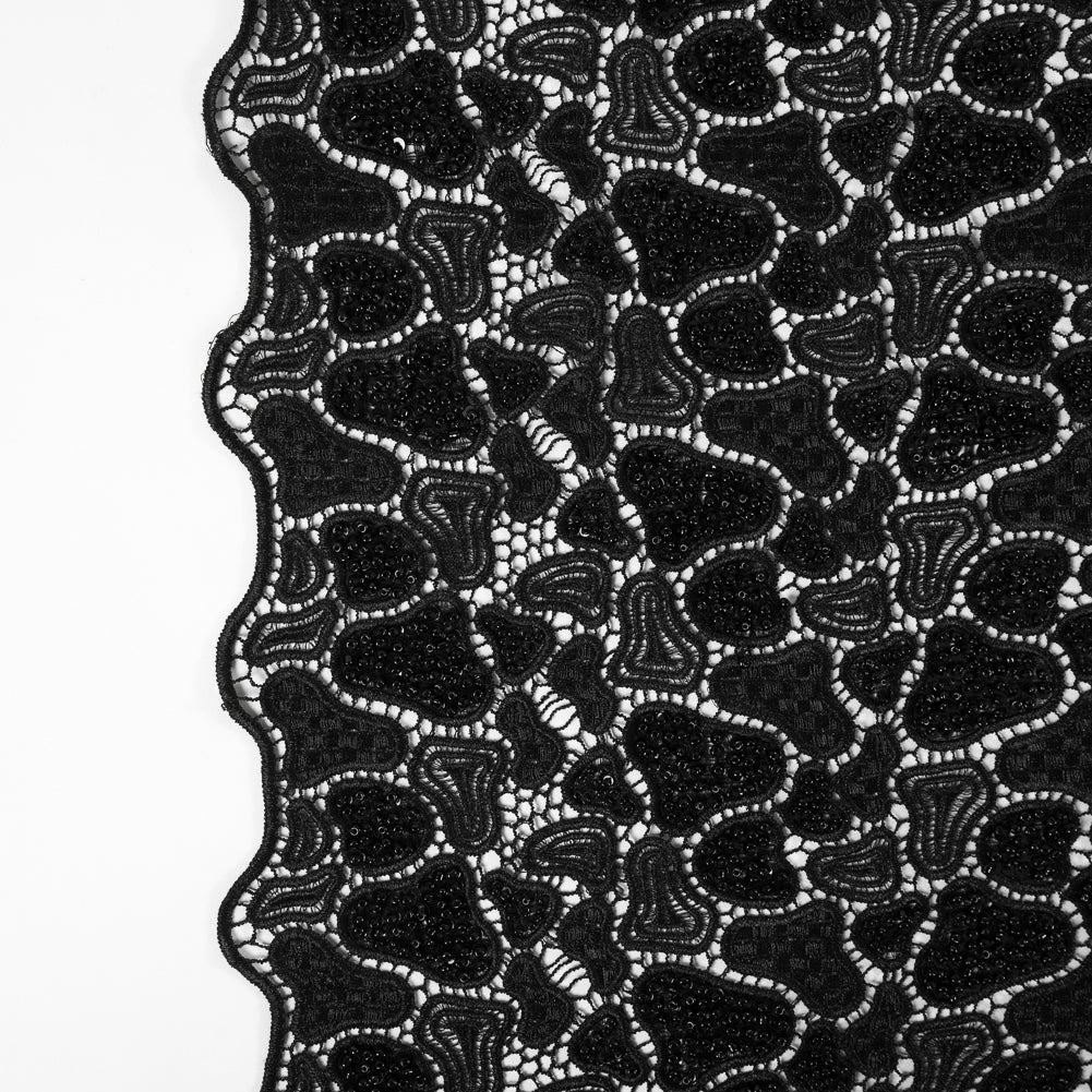 Fancy Beaded Guipure Lace - Black - Joann Fabrics