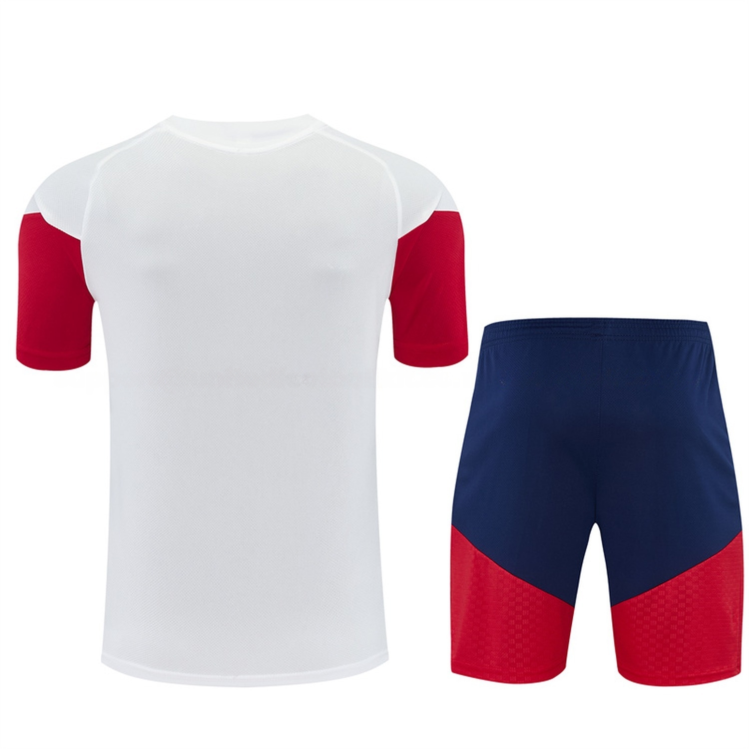 Spain 2026 Short-Sleeve Training Set - White Top & Deep Blue Shorts - UnitedFutballJersey