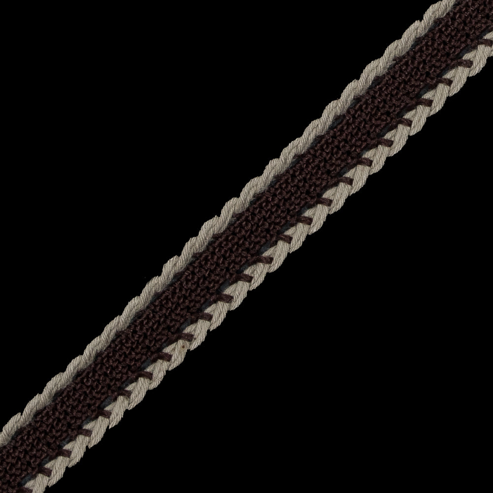 Brown and Beige European Crochet Trim - 0.5