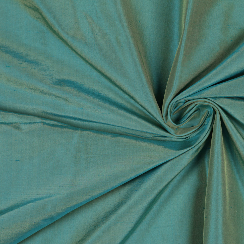 Silk Shantung - Iridescent Turquoise and Yellow - Shantung Collection - Joann Fabrics