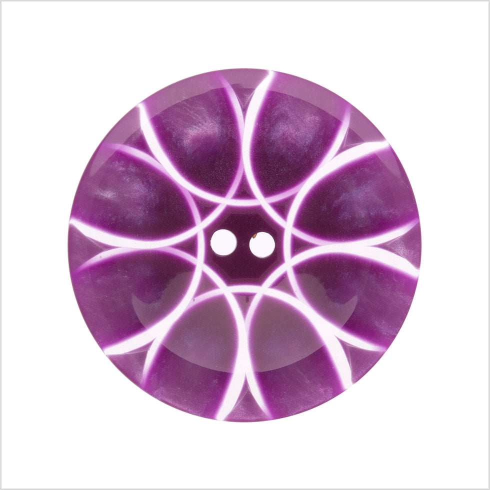 Italian Purple Abstract Semi-Clear 2-Hole Plastic Button - 44L/28mm - Joann Fabrics