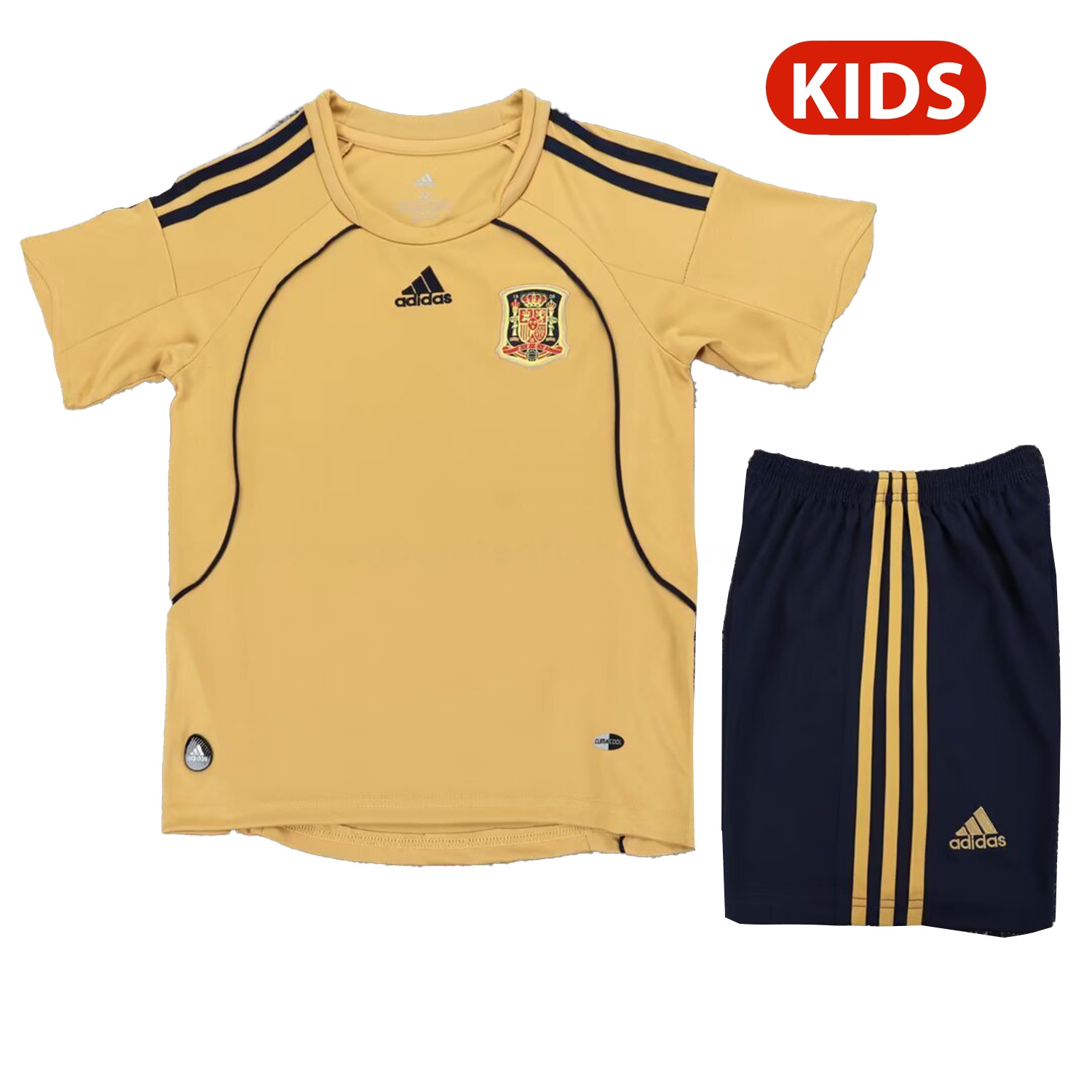 Retro Spain 2008 Away Kids Kit - UnitedFutballJersey