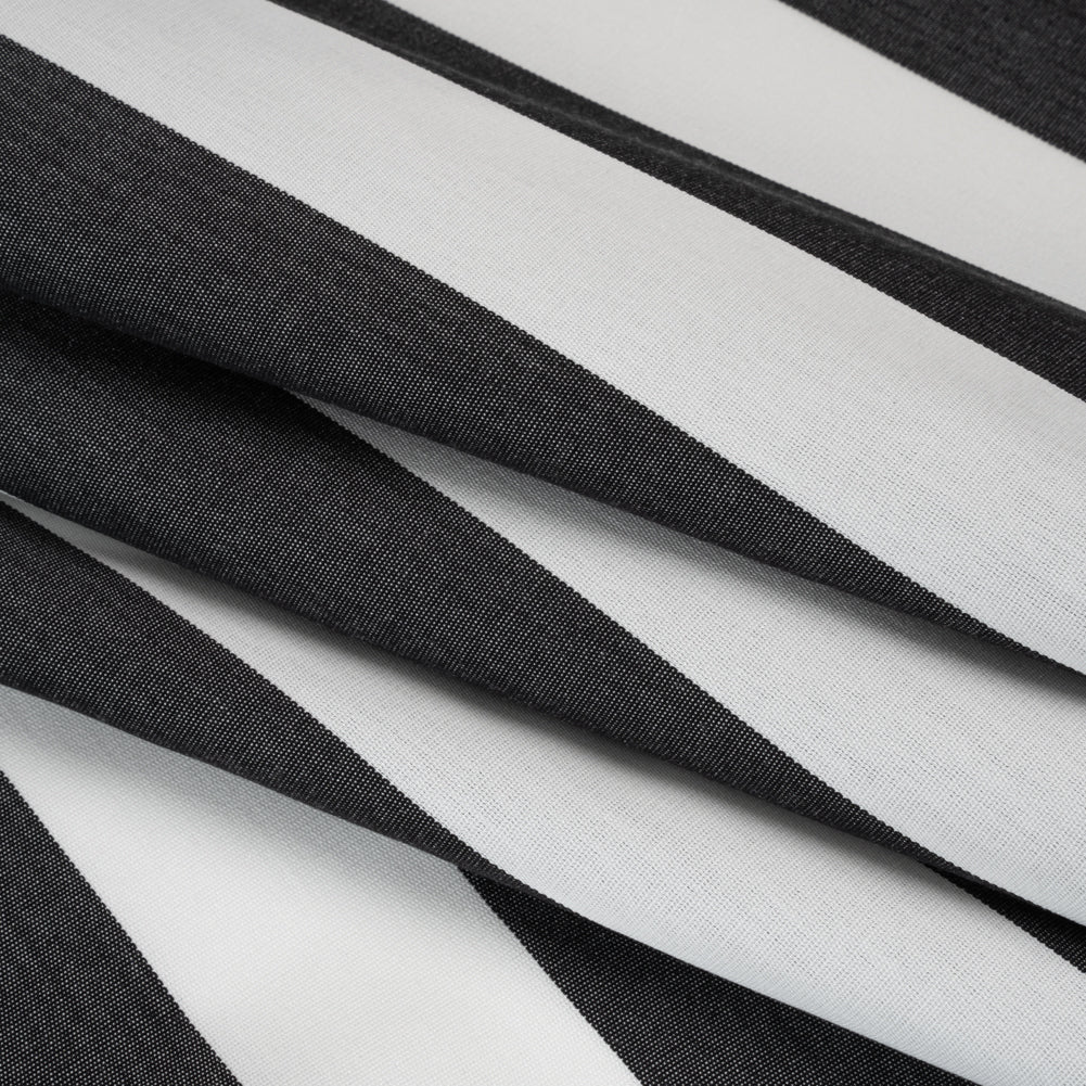Outdoor Canvas - Black and White Awning Stripes - Joann Fabrics