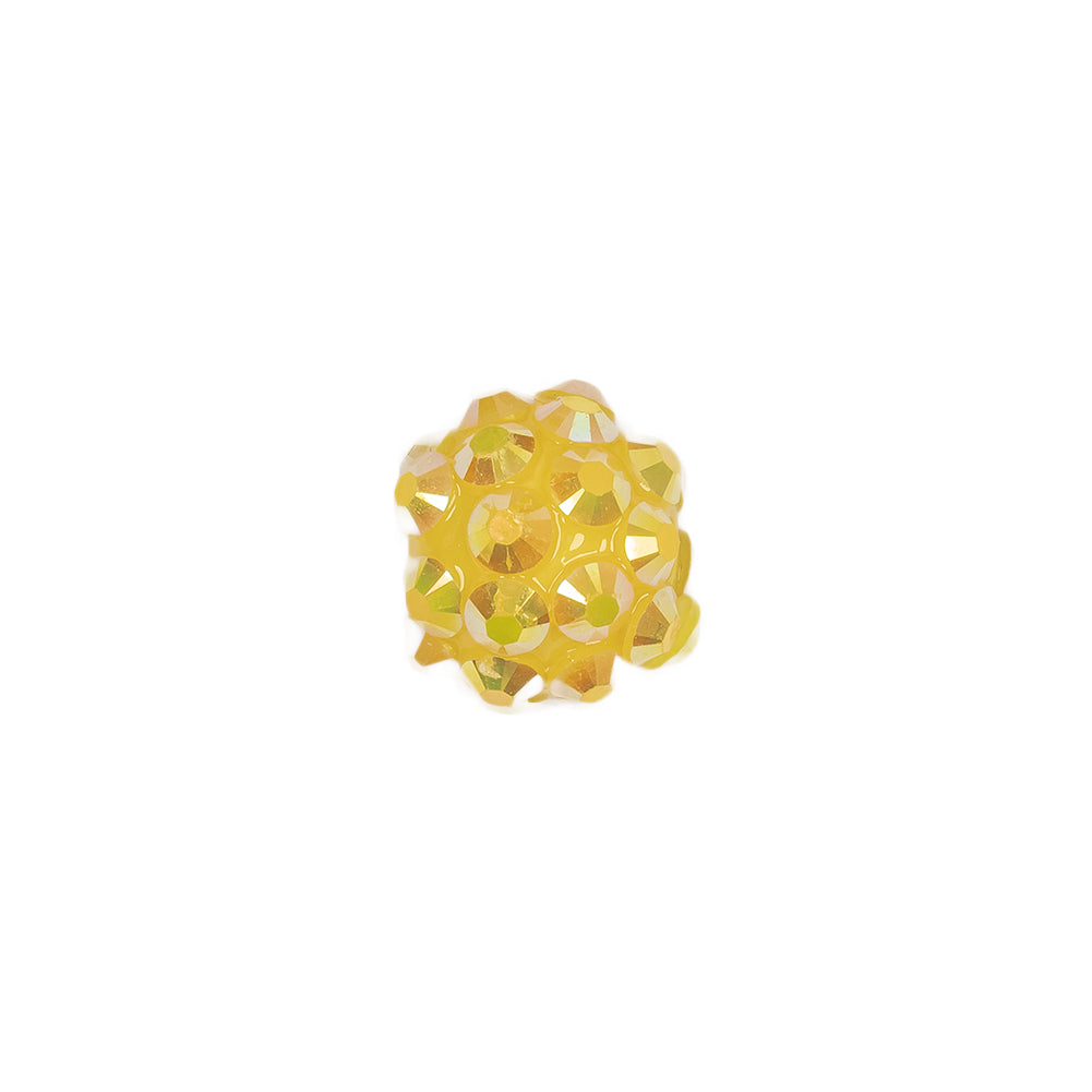 Yellow AB Rhinestone and Resin Faceted 12mm Beads - 10pc - Joann Fabrics