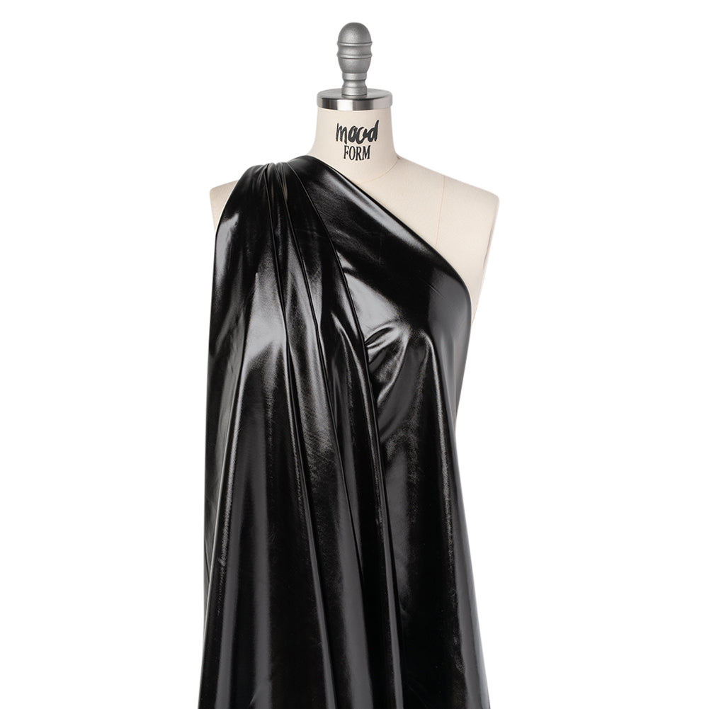 Knit Faux Leather with PET Anodized Aluminum Film - Black - Elizabeth Collection - Joann Fabrics