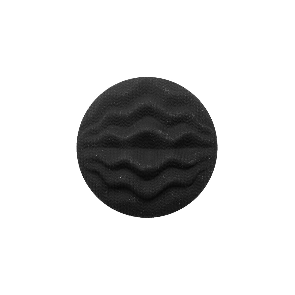 Italian Black Wavy-Taxtured Plastic Shank Back Button - 24L/15mm - Joann Fabrics