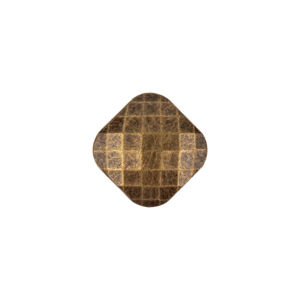 Bronze Geometric Textured Plastic Shank Back Button - 24L/15mm - Joann Fabrics