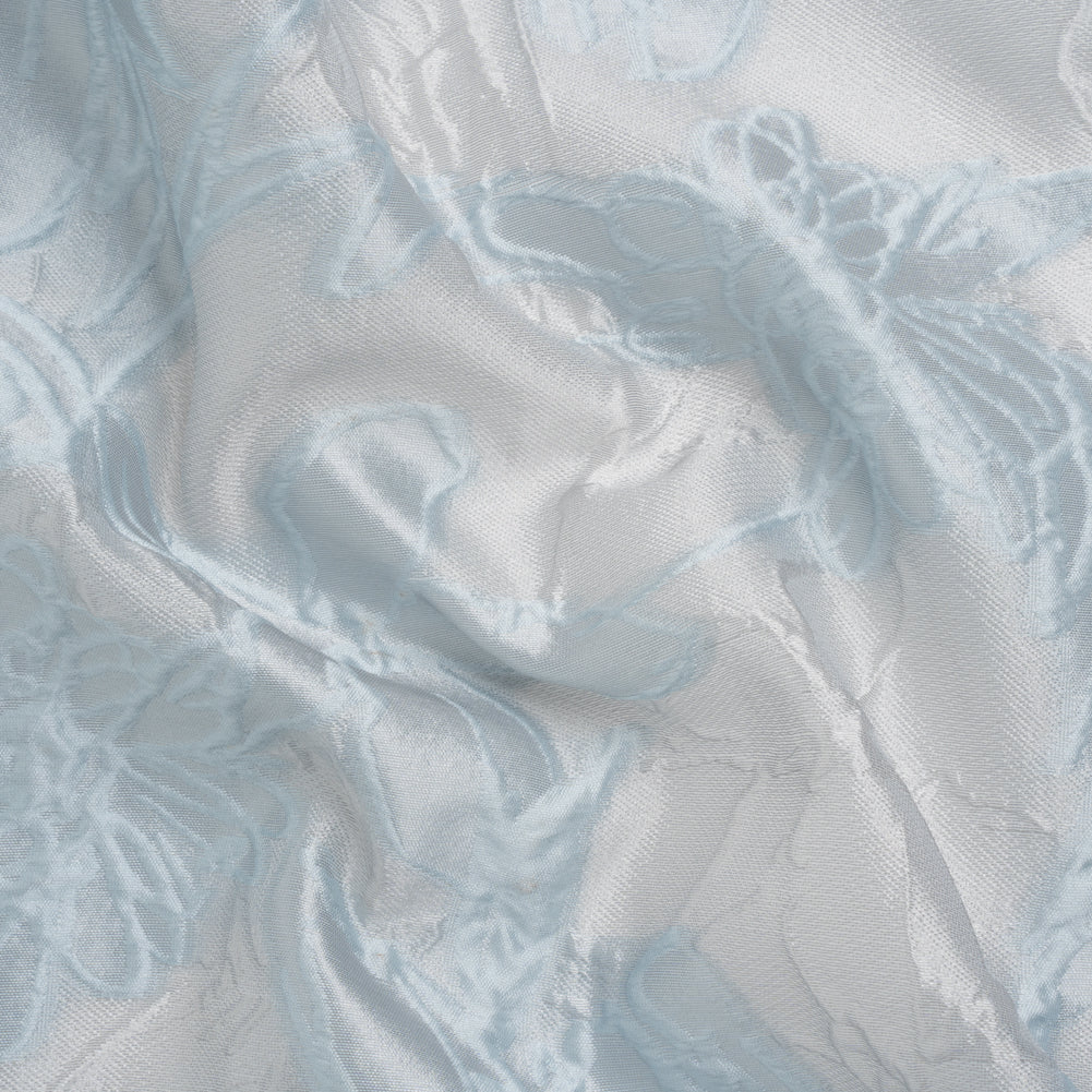 Pastel Blue and Gray Floral Sheer Luxury Brocade - Joann Fabrics