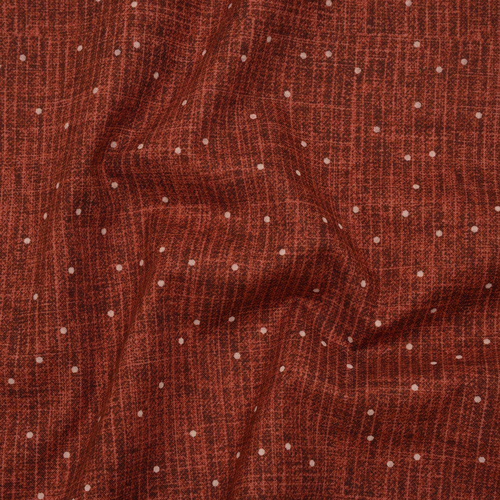 Printed Quilting Cotton by Ghazal Razavi for FIGO Studio - Rust Stripe Dot - Stash Collection - Joann Fabrics