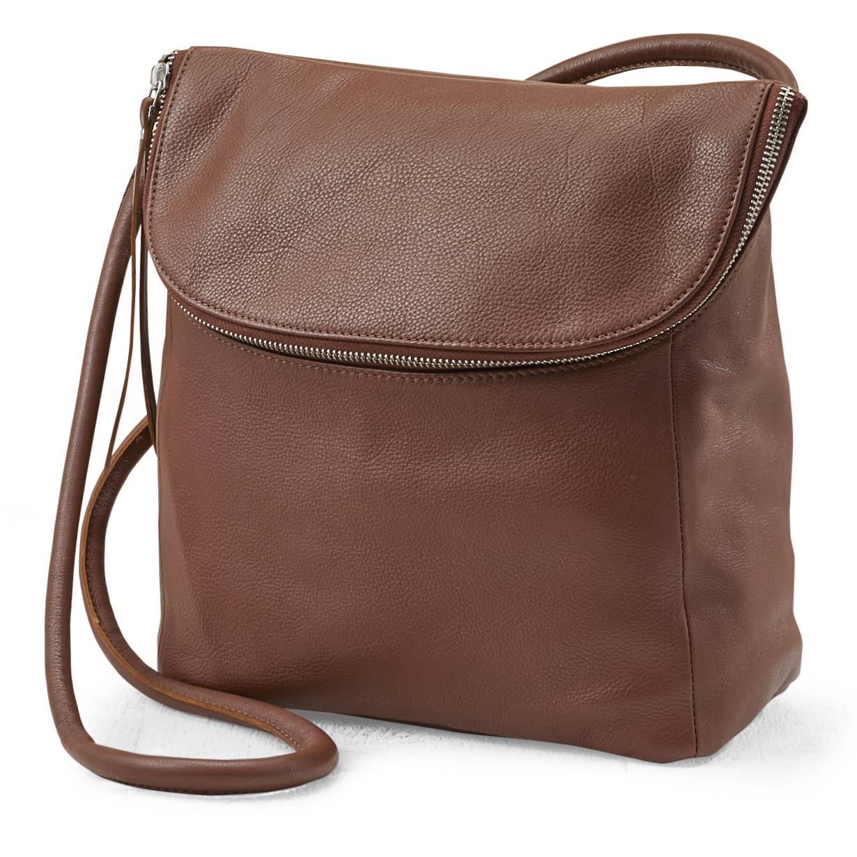 Curved Zip Leather Bag - Northstyle Catalog