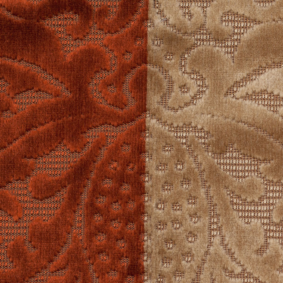Rust Stiped Damask Cut-Out Velvet - Joann Fabrics