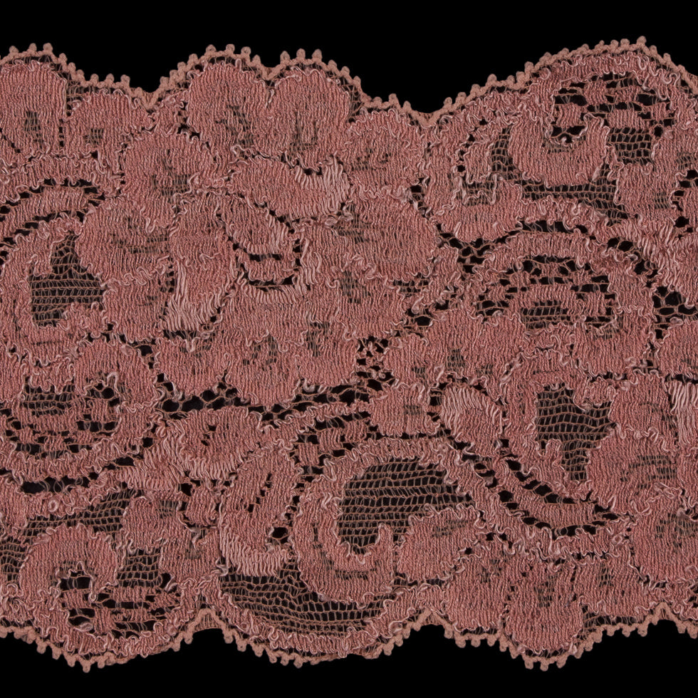 Salmon Stretch Lace Trim - 3.5