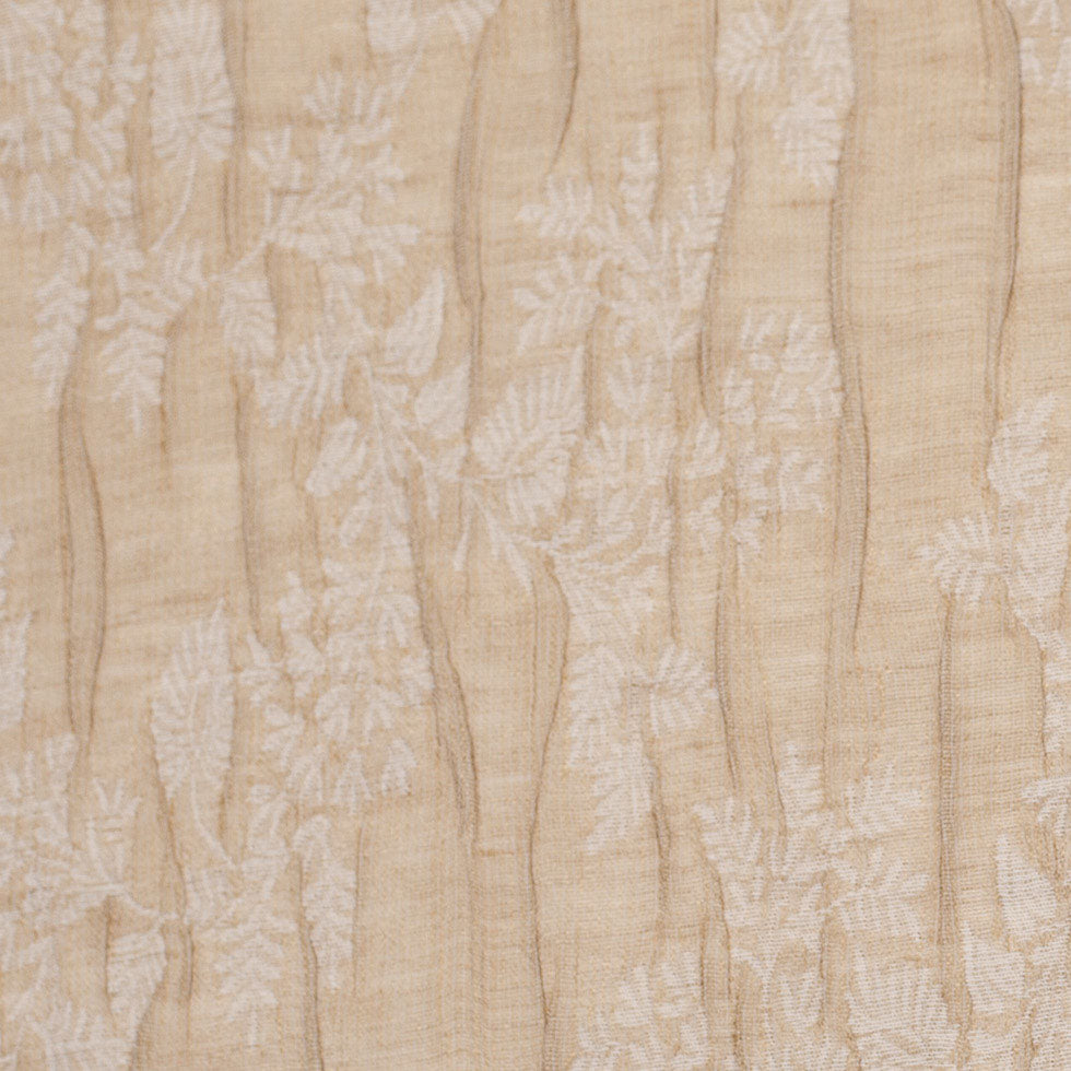 Candid Ginger and Pristine White Polyester Crinkled Jacquard - Joann Fabrics