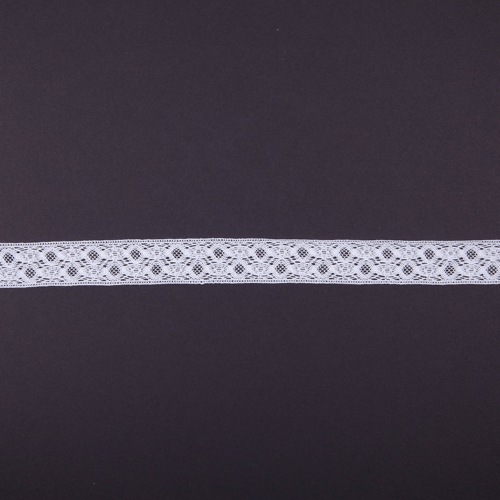 Polyester Crochet Lace Trim 1” - White Abstract - Made in Europe - Joann Fabrics