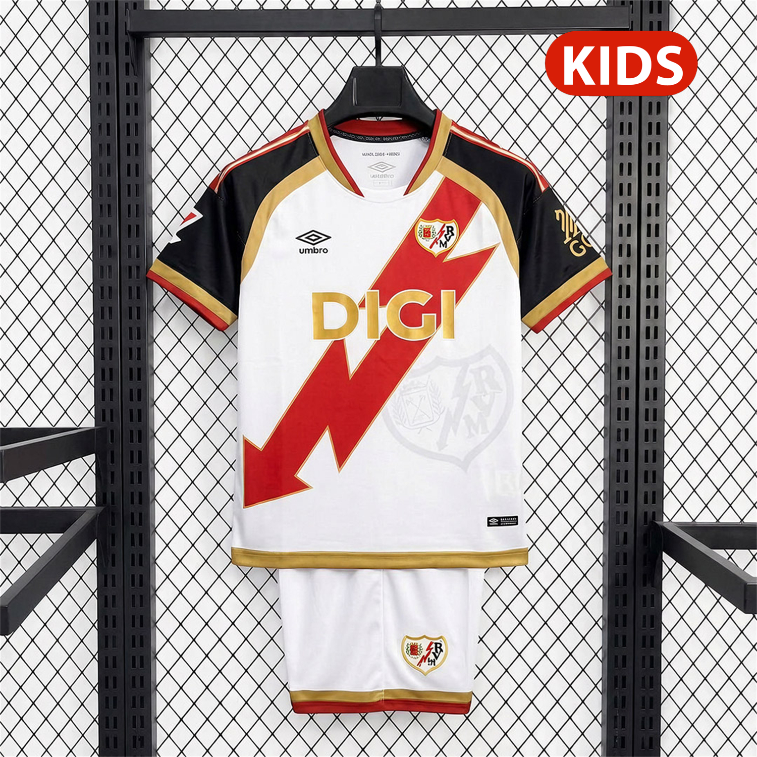 Rayo Vallecano 26-27 Home Kids Kit - UnitedFutballJersey