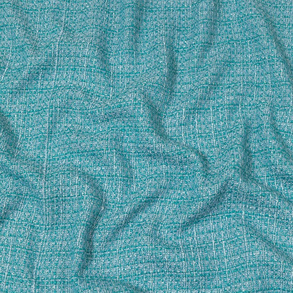 Teal, Sky Blue and Metallic Silver Polyester Tweed - Joann Fabrics
