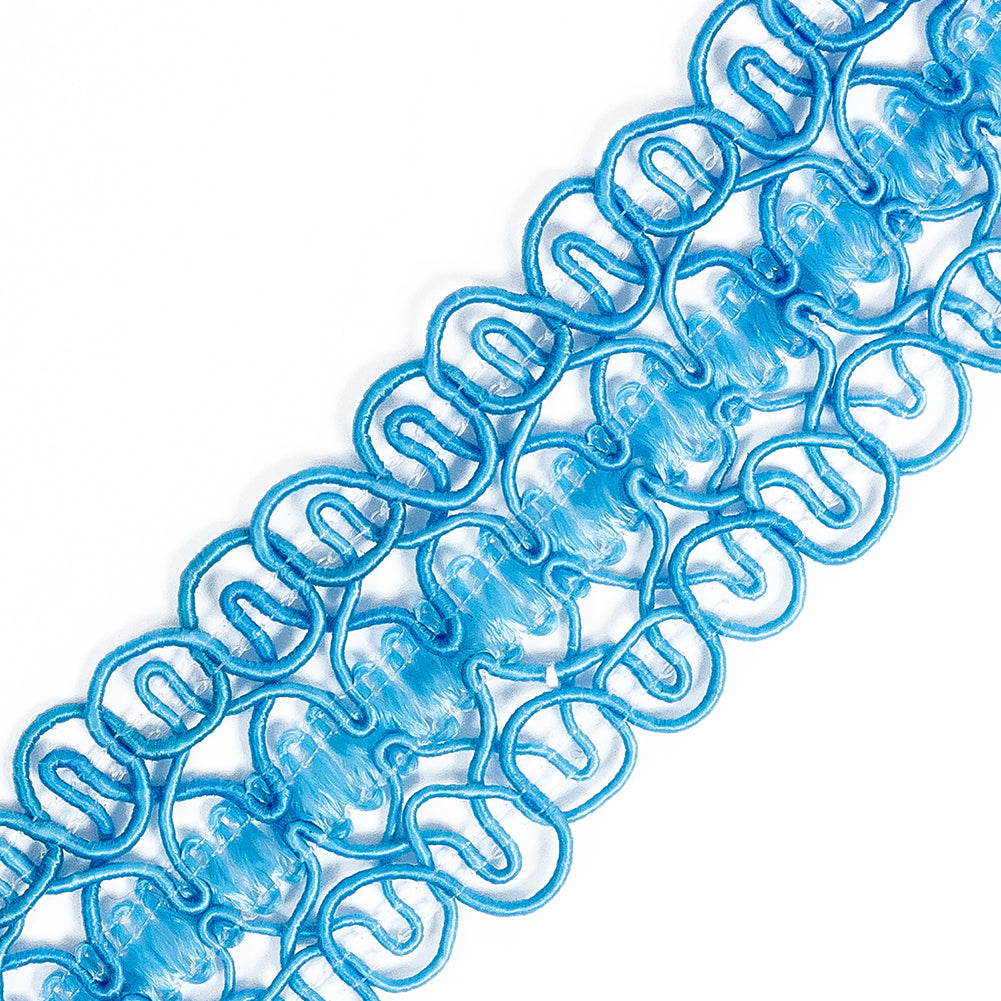 Blue Gimp Braided Trim - 1.75