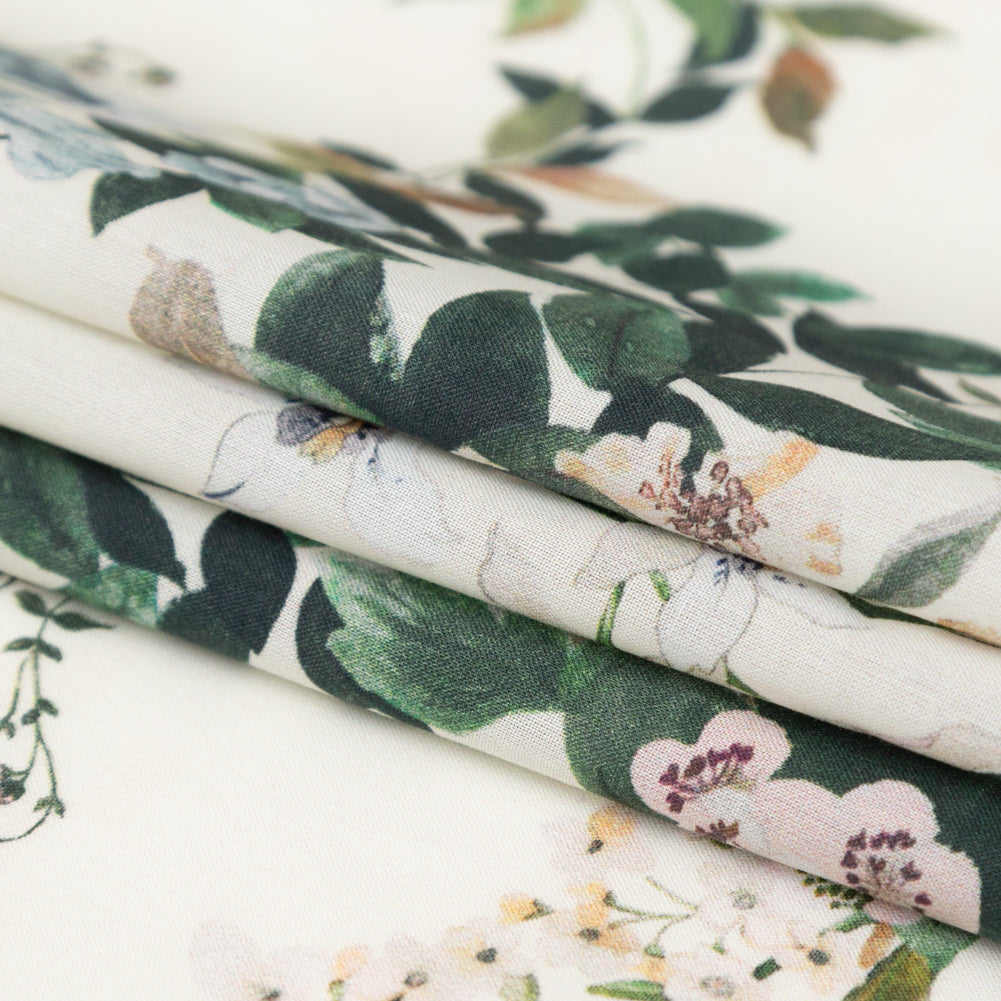 Cotton Voile - Antique White Floral - Aesthetic Matters Print - Mood Exclusive Kenko Collection - Joann Fabrics