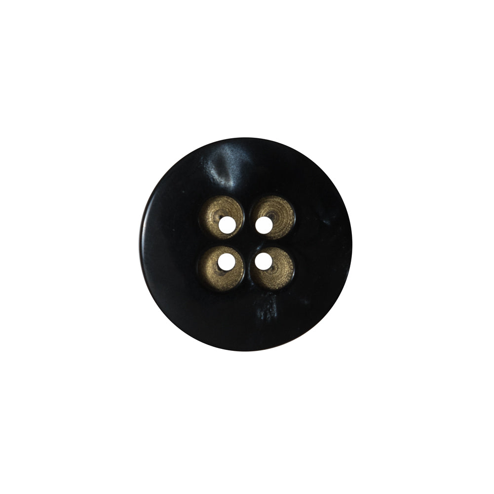 Black and Gold 4-Hole Button - 28L/18mm - Joann Fabrics