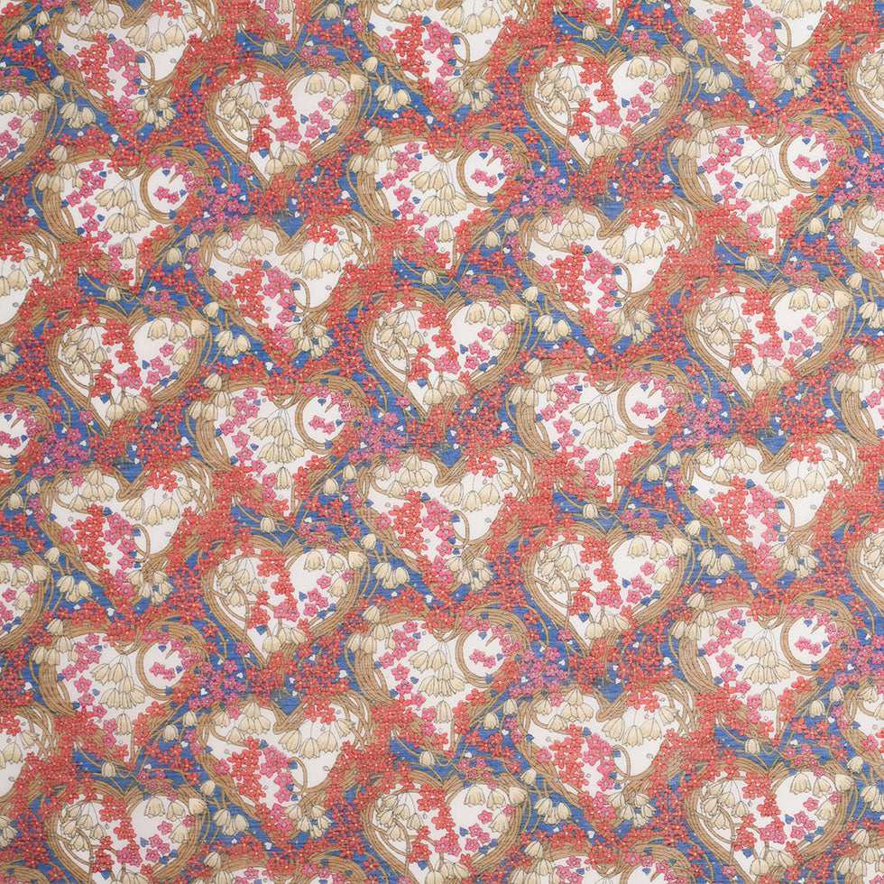 Liberty of London Amy Jane Blue/Red Silk-Cotton Voile - Joann Fabrics