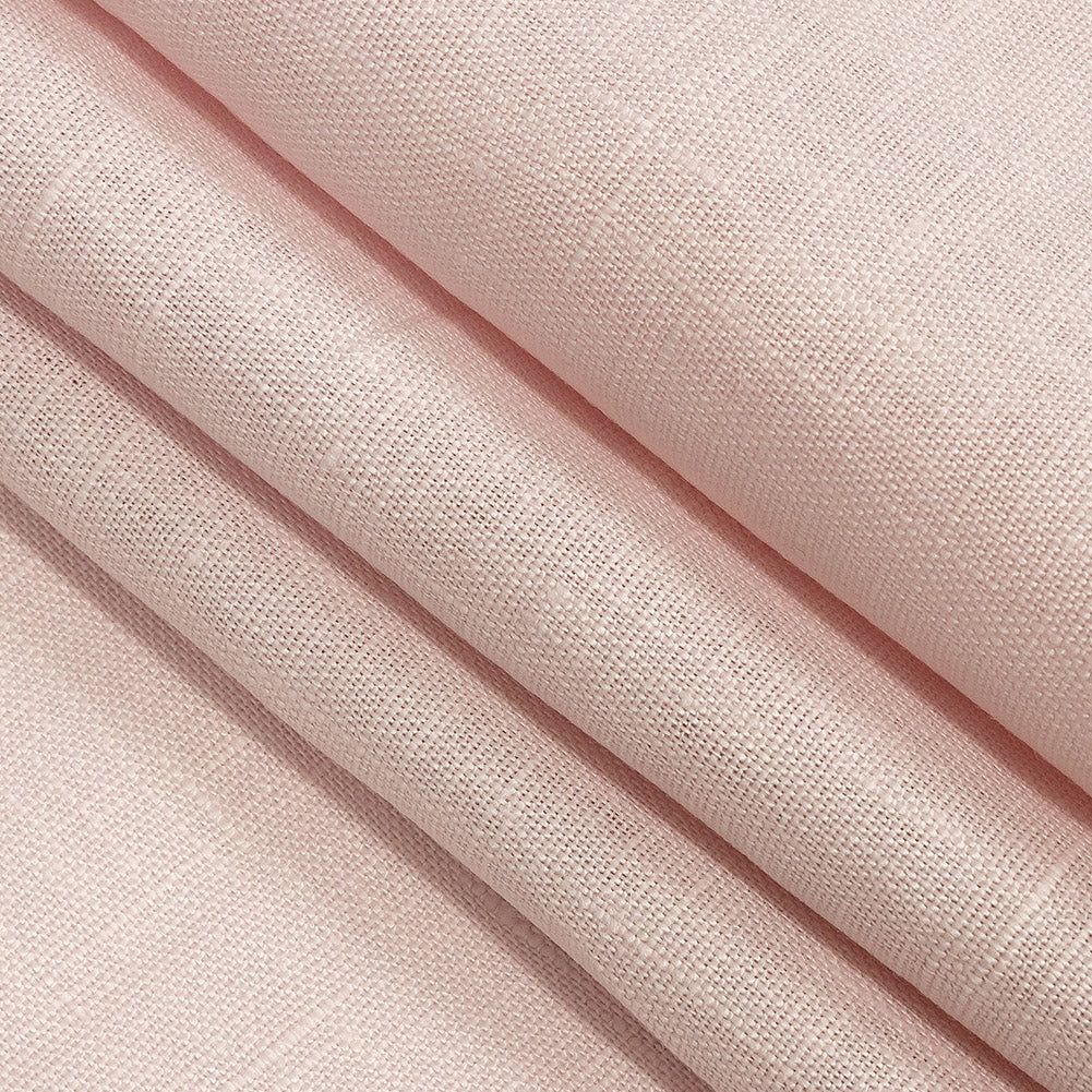 Medium Weight Linen Woven with Metallic Foiling - Light Pink and Silver - Bianca Collection - Joann Fabrics