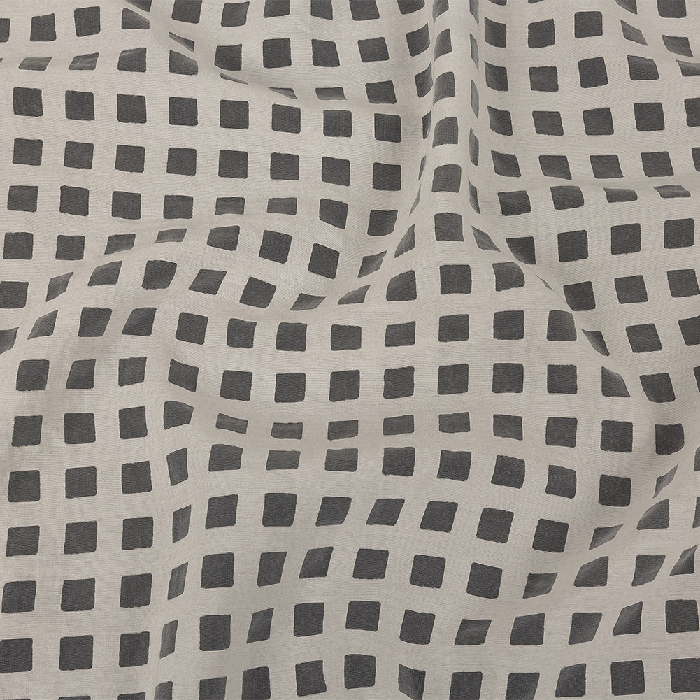 Milly Italian White Burnout Checkered Organza - Joann Fabrics